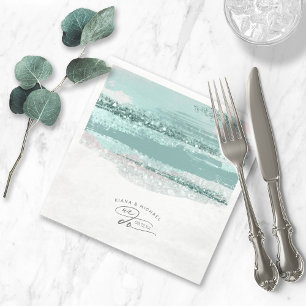 Serviette En Papier Mariage Abstrait Peinture Strokes Nous faisons Tur