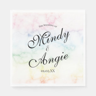 Serviette En Papier Mariage arc-en-ciel gay script