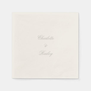 Serviette En Papier Mariage argenté