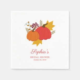 Serviette En Papier Mariage automnal élégant avec écriture automnale