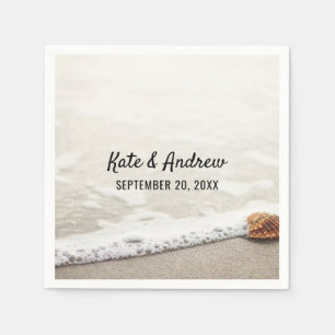 Serviette En Papier Mariage Beach Waves
