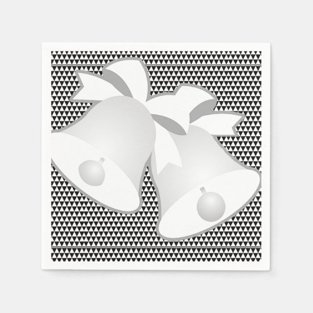 Serviette En Papier Mariage Bells (Devant)