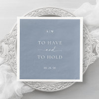 Mariage bleu Dusty Napkin - À avoir et à tenir