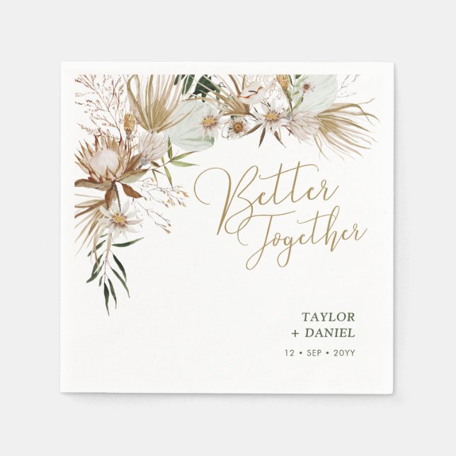 Serviette En Papier Mariage Bohème Bohème, serviettes (Devant)