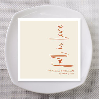 Serviette En Papier Mariage Bohème Terracotta Coup de Foudre