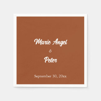 Serviette En Papier Mariage Boisson de Réception en Terracotta 