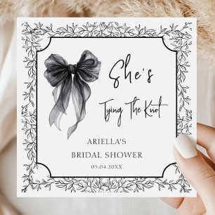Serviette En Papier Mariage Botanique Noir: Le Jour J de la Mariée