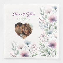 Mariage botanique Sage Green et Plum Purple