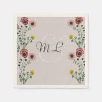 Mariage brodé Botanique Flore verte