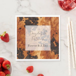 Serviette En Papier Mariage Brown à la crème