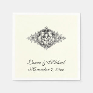 Serviette En Papier Mariage Catholique de la Sainte Famille Vintage