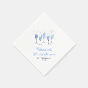 Serviette En Papier Mariage Champêtre Champagne Fête de Fiançailles