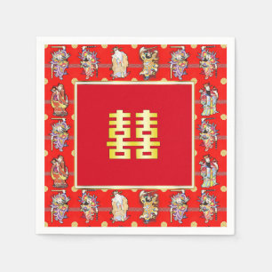 Serviette En Papier mariage chinois bonne chance serviettes serviettes
