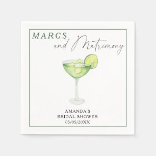Serviette En Papier Mariage civil avec Margarita aquarelle 
