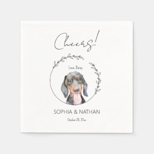 Serviette En Papier Mariage Dachshund Chien simple Cocktail Napkins