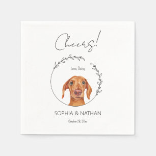 Serviette En Papier Mariage Dachshund Chien simple Cocktail Napkins