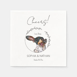 Serviette En Papier Mariage Dachshund Chien simple Cocktail Napkins