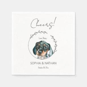 Serviette En Papier Mariage Dachshund Chien simple Cocktail  Napkins