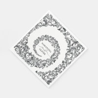 Mariage damassé noire et blanche