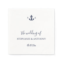 Mariage d'Ancre bleu marine Monogram