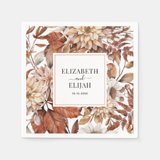 Serviette En Papier Mariage de automne d'automne en terre cuite person