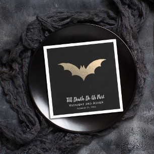 Serviette En Papier Mariage de Bats Halloween