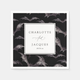 Serviette En Papier Mariage de Bats Halloween