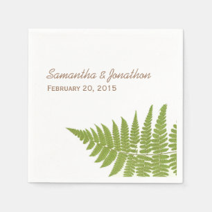 Serviette En Papier Mariage de bois Fern Napkins