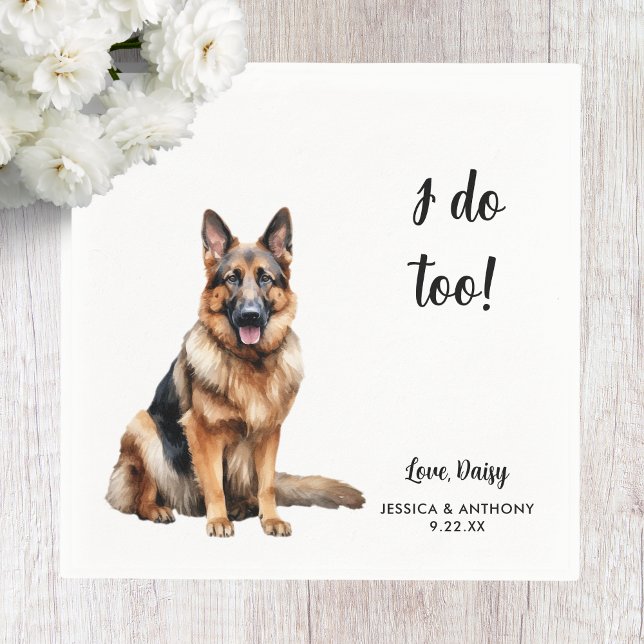 Serviette En Papier Mariage de chien berger allemand (Créateur téléchargé)