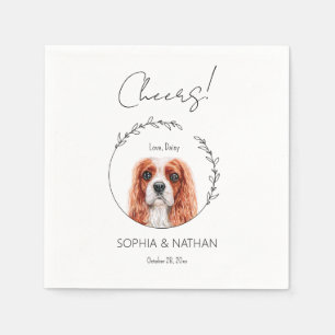 Serviette En Papier Mariage de chien Cavalier simple Cocktail serviett