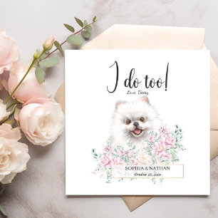 Serviette En Papier Mariage de chien de Poméranie Cocktails Napkins