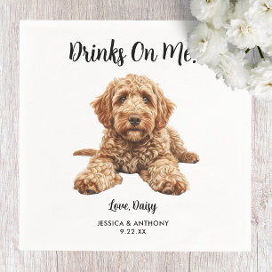 Serviette En Papier Mariage de chien Goldendoodle