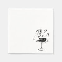 Mariage De Cocktail De Mariée Et De Pièce Dessinée