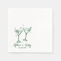 Mariage De Cocktail Moderne Élégant Dessiné À La M