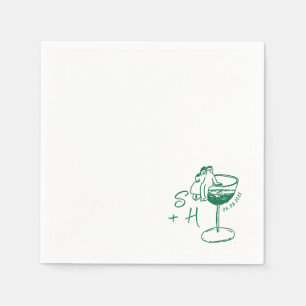 Serviette En Papier Mariage de cocktail simple à main