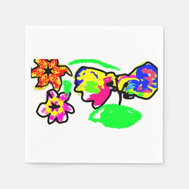 Serviette En Papier Mariage de colibris (Devant)