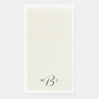 Mariage de crème de police Combo Monogramme