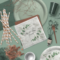 mariage de feuillage en bois blanc eucalyptus