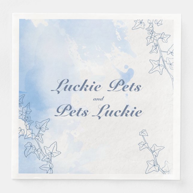 Serviette En Papier Mariage de flocons de neige bleu Icy (Devant)