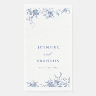 Serviette En Papier Mariage de la Classique Bleue Victorienne