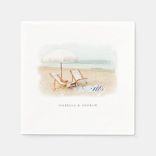 Serviette En Papier Mariage de la maison d'aquarelle italienne (Devant)