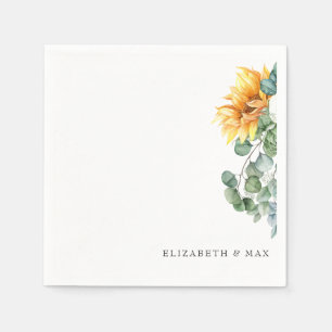 Serviette En Papier Mariage de l'aire de verdure des tournesols en cas