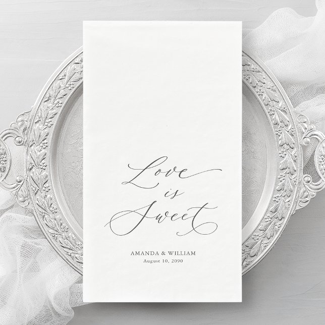 Serviette En Papier Mariage de luxe "L'amour est doux" (Créateur téléchargé)