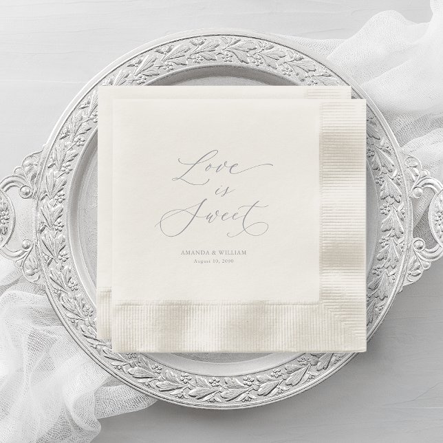 Serviette En Papier Mariage de luxe "L'amour est doux" (Créateur téléchargé)