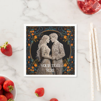 Serviette En Papier Mariage de mariée et de chambre personnalisée