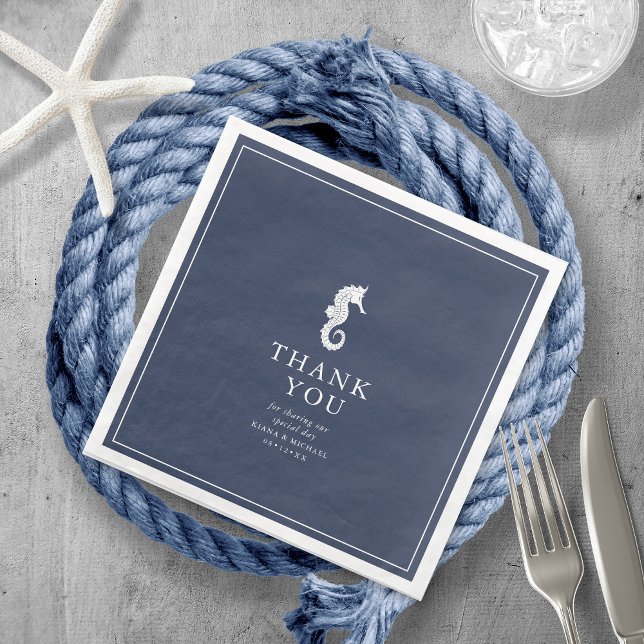 Serviette En Papier Mariage de mer Blue Wave V3 ID836 (Créateur téléchargé)