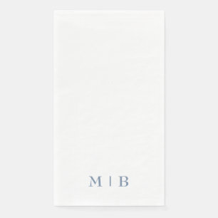Serviette En Papier Mariage de monogramme élégant et simple