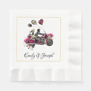 Serviette En Papier Mariage de moto Napkins