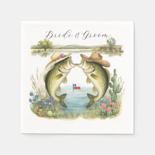 Serviette En Papier Mariage de pêche au Texas