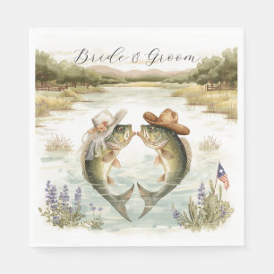 Serviette En Papier Mariage de pêche au Texas
